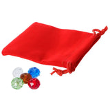25 Velvet Jewelry Gift Bag Red & 50 Mixed Crystal Quartz Beads 10mm