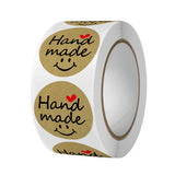 250-500PCS Thank You Stickers Hand With Love Stamp Label Tag