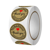 250-500PCS Thank You Stickers Hand With Love Stamp Label Tag