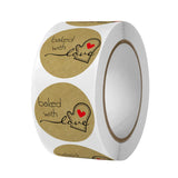 250-500PCS Thank You Stickers Hand With Love Stamp Label Tag
