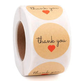 250-500PCS Thank You Stickers Hand With Love Stamp Label Tag