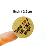 250-500PCS Thank You Stickers Hand With Love Stamp Label Tag