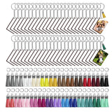 250 Pcs Sublimation Blanks 2.4in Keychains Double Side DIY Gift Ornament A