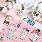 250 Pcs Sublimation Blanks 2.4in Keychains Double Side DIY Gift Ornament A