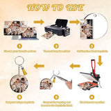250 Pcs Sublimation Keychains 2.4in, DIY Gift Ornament Blanks