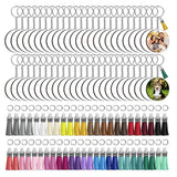 250 Pcs Sublimation Keychains 2.4in, DIY Gift Ornament Blanks