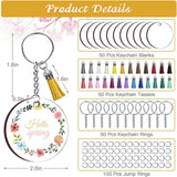 250 Pcs Sublimation Keychains 2.4in, DIY Gift Ornament Blanks