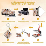 250 Pcs Sublimation Double Side Keychains - DIY Gift Ornament
