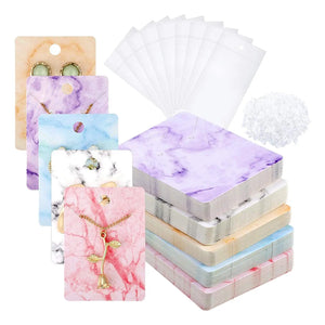 250 Pcs Earrings Display Cards Ear Studs Necklace Card Holder