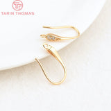 6PCS 16MM Zircon Earrings Hooks High DIY Jewelry Accessories