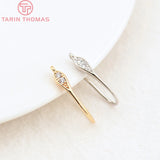 6PCS 16MM Zircon Earrings Hooks High DIY Jewelry Accessories