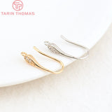 6PCS 16MM Zircon Earrings Hooks High DIY Jewelry Accessories