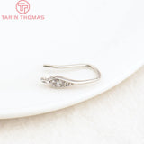 6PCS 16MM Zircon Earrings Hooks High DIY Jewelry Accessories