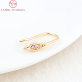 6PCS 16MM Zircon Earrings Hooks High DIY Jewelry Accessories