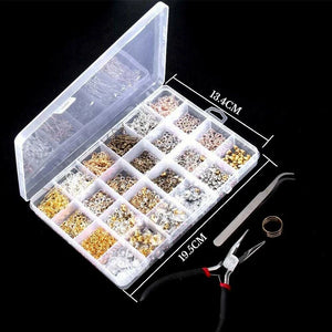 2500pcs Earring Jewelry Making Kit Sterling Repair Tools DIY