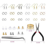 2500pcs Earring Jewelry Making Kit Sterling Repair Tools DIY