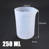 250ml Split Cup for DIY Jewelry Making Epoxy Resin Crystal Scale