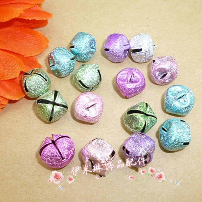 250PCS 10MM Mix Colors Brass Bells DIY Jewelry Pendants
