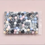 250Pcs 16MM Hemu Wooden Beads Retro Leopard Print Jewelry Making