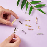 250Pcs Iron Brooch Base Safty Pins Bar Clip Clasps for Diy Jewelry 15-35mm