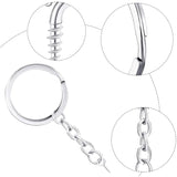 250Pcs Keychain Rings Jump Rings Screw Eye Pins for DIY Keychain Crafts