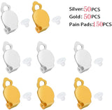 250Pcs Non-Pierced Ears Comfortable Clip-on Earring Findings