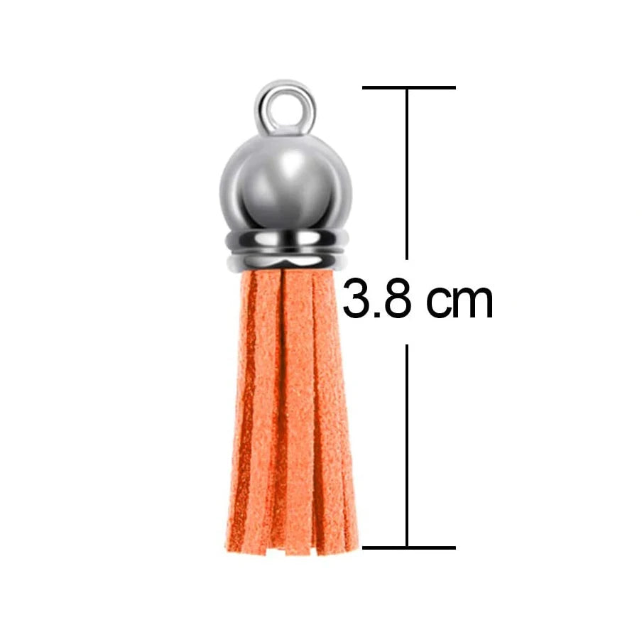 250Pcs Keychain Tassels Bulk Colorful Leather Tassel Pendants for DIY Craft