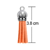 250Pcs Keychain Tassels Bulk Colorful Leather Tassel Pendants for DIY Craft