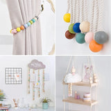 250Pcs Wooden Beads for Crafts, 3 Sizes, with Jute Twine