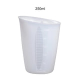 250ml Silicone Measuring Cup Clear Graduated Epoxy Split Cup for DIY Crafts