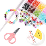 250pcs Snow Cracked Crystal Beads Jewelry Making Kit