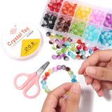 250pcs Snow Cracked Crystal Beads Jewelry Making Kit