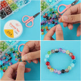 250pcs Snow Cracked Crystal Beads Jewelry Making Kit