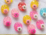 250pcs Resin Strawberry Cabs with Rhinestone - DIY Scrapbook & Hair Bow Centers
