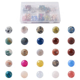250pcs Natural Gemstone Round Beads 8~8.5mm Mixed for DIY Jewelry