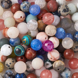 250pcs Natural Gemstone Round Beads 8~8.5mm Mixed for DIY Jewelry