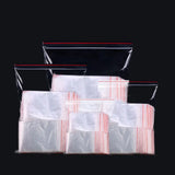 250pc Transparent Plastic Zipped Lock Bags Clear Food Storage PE Packing Bags
