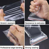 250pc Transparent Plastic Zipped Lock Bags Clear Food Storage PE Packing Bags