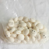 250pcs 500g 18mm DIY Oval Smile Face Beads for Jewelry Making