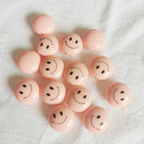 250pcs 500g 18mm DIY Oval Smile Face Beads for Jewelry Making