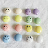 250pcs 500g 18mm DIY Oval Smile Face Beads for Jewelry Making