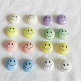 250pcs 500g 18mm DIY Oval Smile Face Beads for Jewelry Making