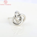 6PCS 12MM 24K Plated Brass Flower Stud Earrings for DIY Jewelry Making