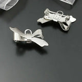 10PCS Brass Bow Brooch Pins with Hanging Hole Jewelry Findings