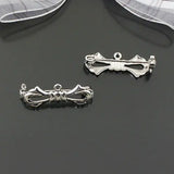 10PCS Brass Bow Brooch Pins with Hanging Hole Jewelry Findings