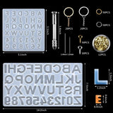 255PCS DIY Alphabet Resin Molds Number Silicone Reversed Letter Molds