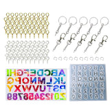 255PCS DIY Alphabet Resin Molds Number Silicone Reversed Letter Molds