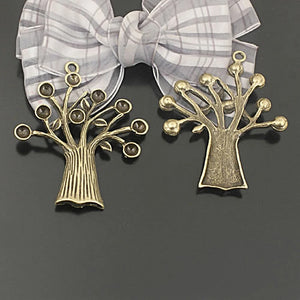 6PCS Antique Bronze Tree Charms Pendants 59x50MM