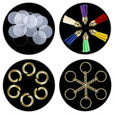 256Pcs Acrylic Keychain Blanks Clear Circle Discs DIY Projects Crafts