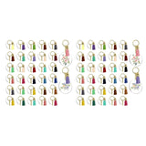 256Pcs Acrylic Keychain Blanks Clear Circle Discs DIY Projects Crafts